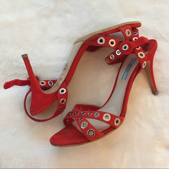 Prada orange strappy heels - Picture 3 of 11